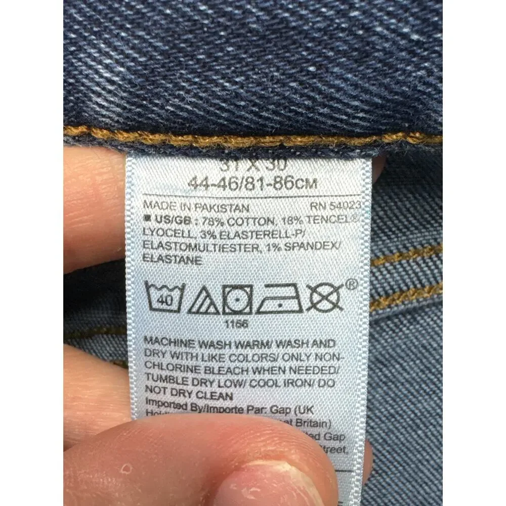 Banana Republic Legacy Men's Slim Fit Blue Denim Jeans - Size 31x30 (31x28.5)